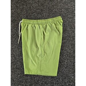 Manfinity Mens‎ Olive Green Elastic Waist Athletic Shorts Size L Drawstring